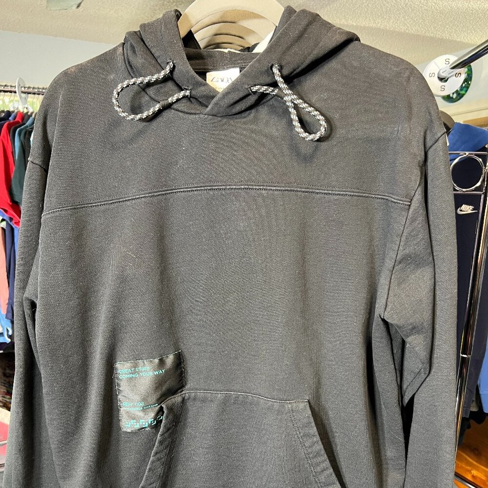 Zara Black Hoodie With Kangaroo Pocket SZ M
